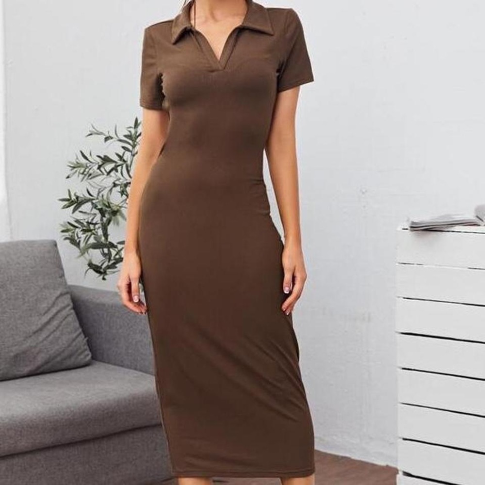 Backless Tie Up Maxi Dress 🤎